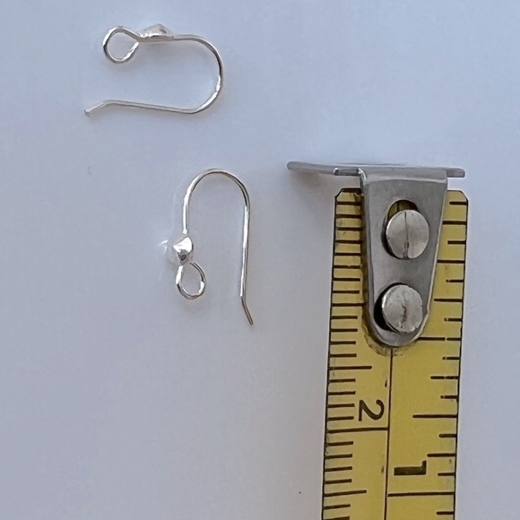 ARTISAN 𝅺Crimson Red Jade Beaded Dangle Sterling Silver Earrings - Picture 7 of 14